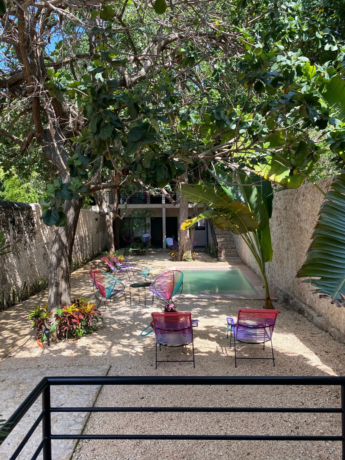 Hotelito Yum Kaax — jardín tropical con alberca
